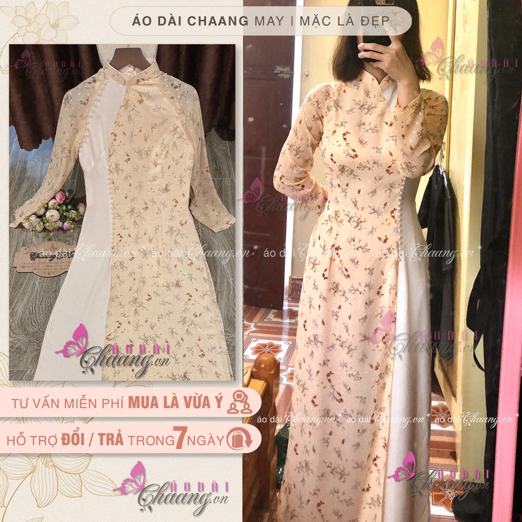 Áo dài cao cấp hoa nhí🌸Áo dài 4 tà thiết kế truyền thống voan ép cách điệu đẹp đủ size - Chaang.vn - Áo dài Đẹp may sẵn Áo Dài Cao Cấp Hoa Nhí🌸Áo Dài 4 Tà Thiết Kế Truyền Thống Voan Ép Cách Điệu Đẹp Đủ Size - Chaang.Vn - Áo Dài Đẹp May Sẵn