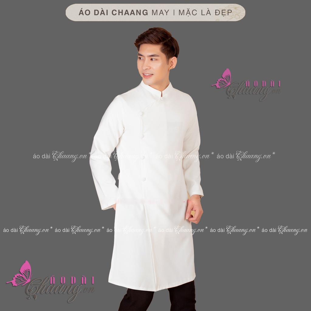 Áo Dài Cách Tân Nam Vàng Đồng Chaang May Sẵn Dáng Truyền Thống Hở Cúc Dự Tiệc Cưới Lễ Tết Đẹp C-AD422