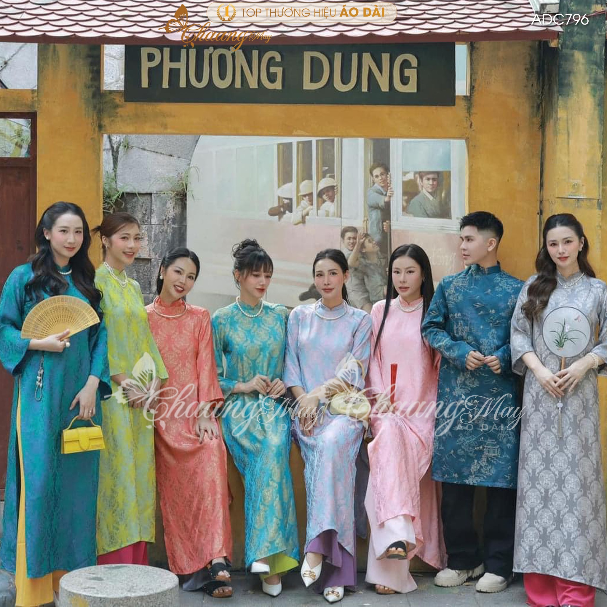 Áo dài cách tân nữ dáng suông gấm thọ dơi Chaang may sẵn áo dài xuông xưa cổ phục dự tiệc cưới lễ tết đẹp ADC796