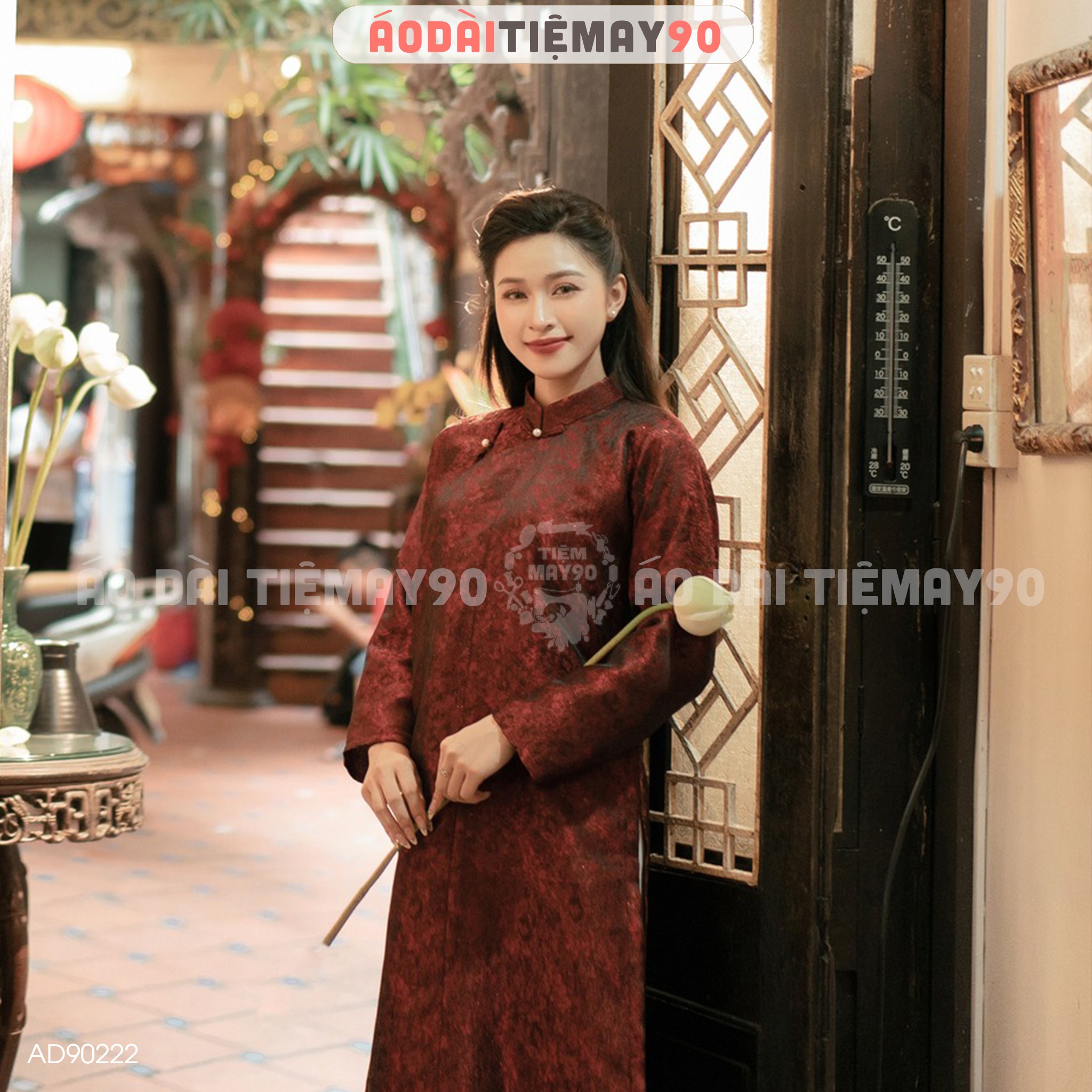 Áo dài cưới cặp đôi cô dâu chú rể cổ phục Việt Nam Chaang may sẵn áo dài tấc nam nữ dự tiệc đám hỏi lễ tết đẹp ADC795