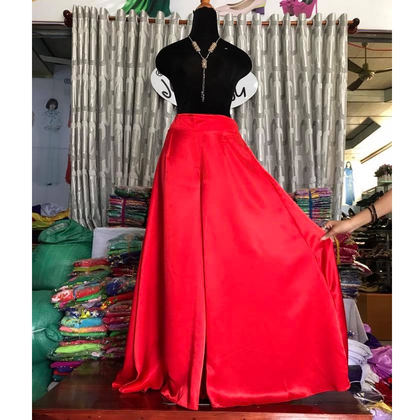 Quần Váy đũi lụa [LOẠI ĐẸP] quần thiết kế giả váy ống rộng mềm mát có chun  sau - Quần nữ khác | ThờiTrangNữ.vn