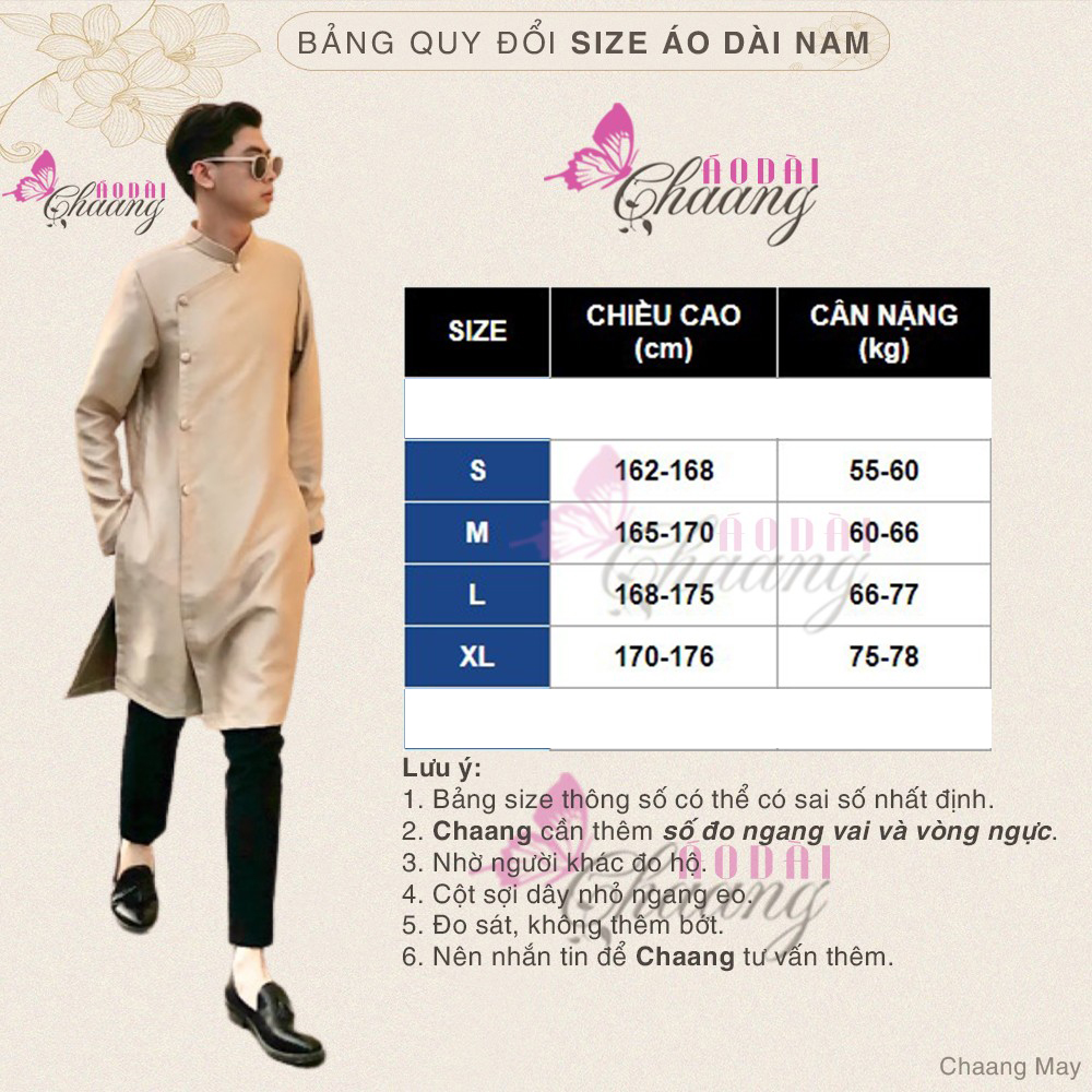 Áo dài nam cách tân form vestton Chaang May sẵn dáng áo truyền thống phù hợp dự tiệc cước lễ tết đẹp ADC135