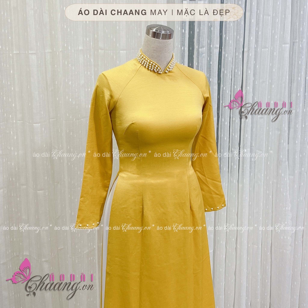 Áo Dài Lụa Tây Thi Đẹp Cổ Cao Phủ Ngọc Cao Cấp Áo Dài Truyền Thống Giá Rẻ ADV021