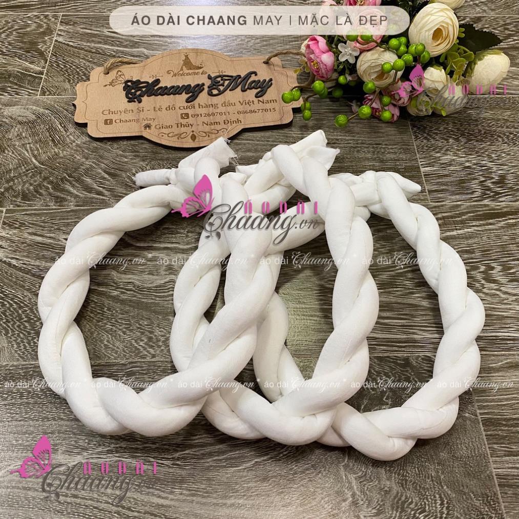 Mấn đội đầu vấn trơn có thể thu nhỏ cho bé phụ kiện áo dài đẹp