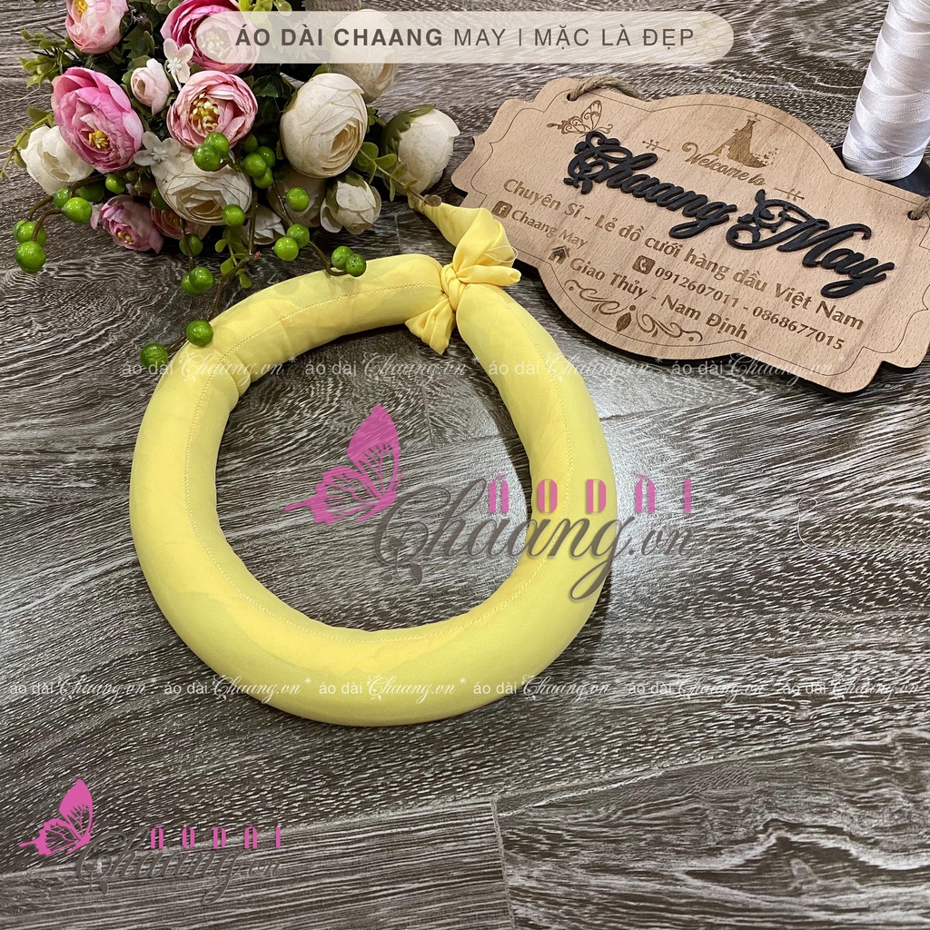 Mấn đội đầu vấn trơn có thể thu nhỏ cho bé phụ kiện áo dài đẹp