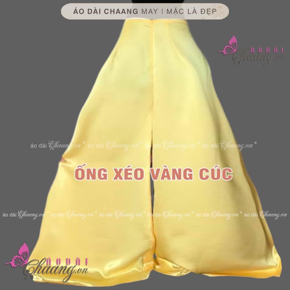 Quần Giả Váy Ống Xéo Mặc Cùng Áo Dài Cách Tân Truyền Thống Loe Rộng Đẹp
