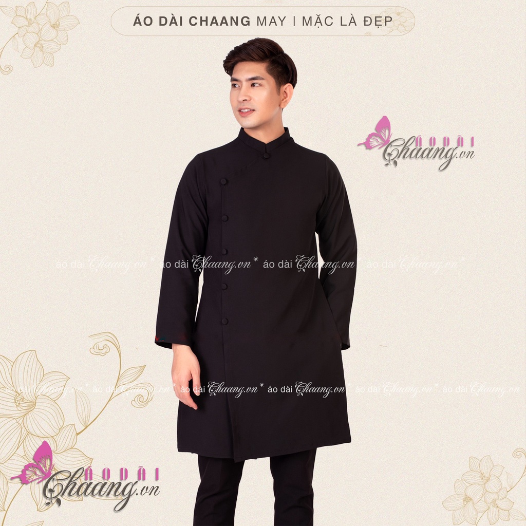 Áo Dài Cách Tân Nam Vàng Đồng Chaang May Sẵn Dáng Truyền Thống Hở Cúc Dự Tiệc Cưới Lễ Tết Đẹp C-AD422
