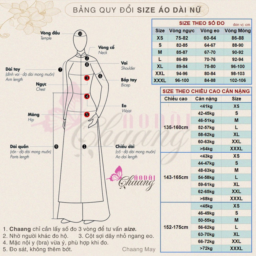 Áo dài cách tân nữ nhung tăm hoa nhí Chaang May sẵn dáng rộng xuông xưa dễ mặc đẹp dự tiệc lễ tết ADC606