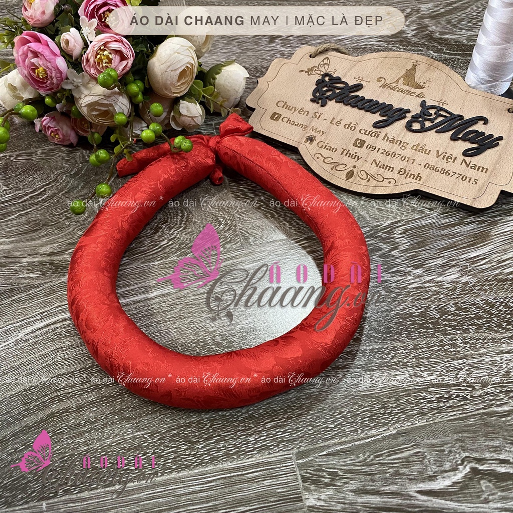 Mấn đội đầu vấn trơn có thể thu nhỏ cho bé phụ kiện áo dài đẹp