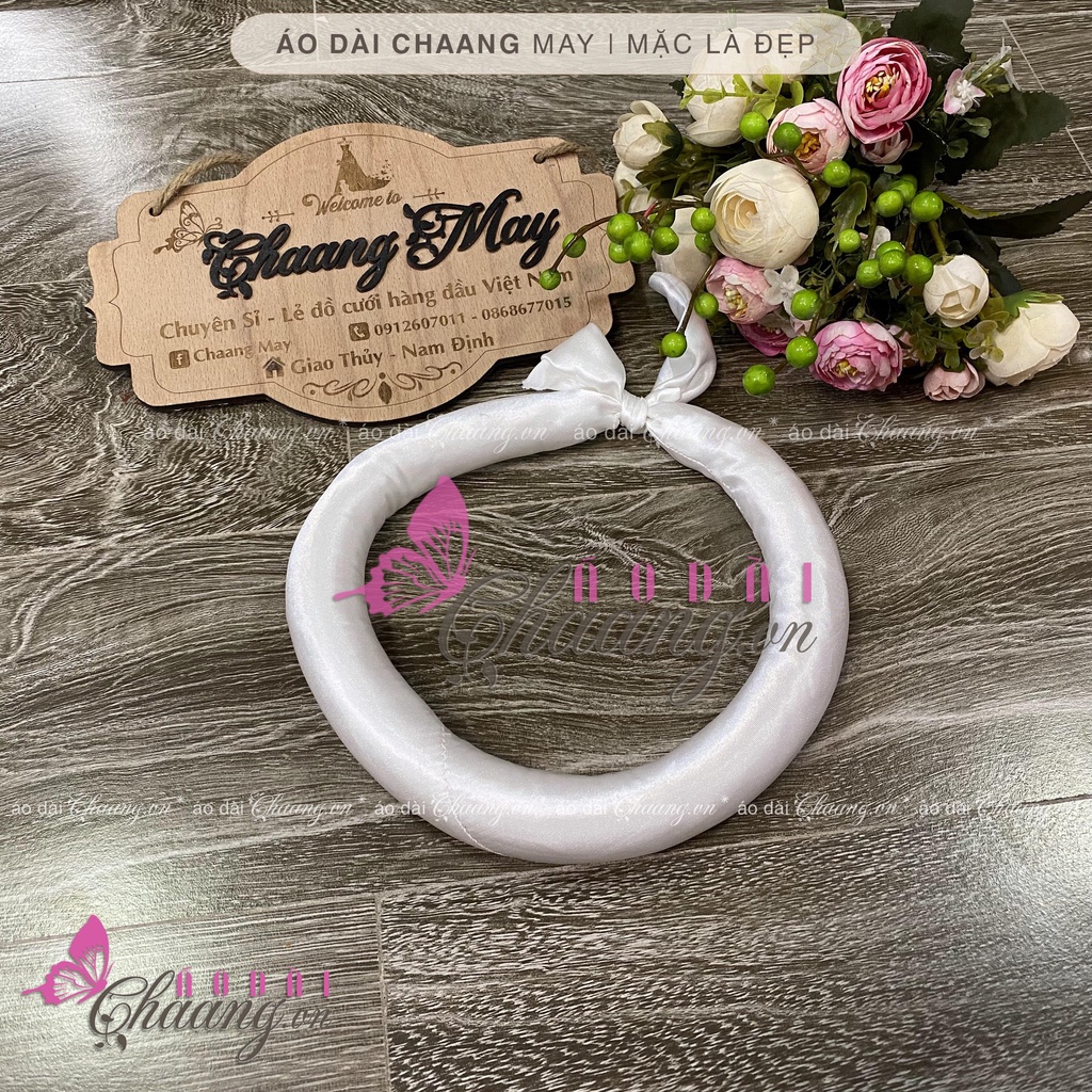 Mấn đội đầu vấn trơn có thể thu nhỏ cho bé phụ kiện áo dài đẹp