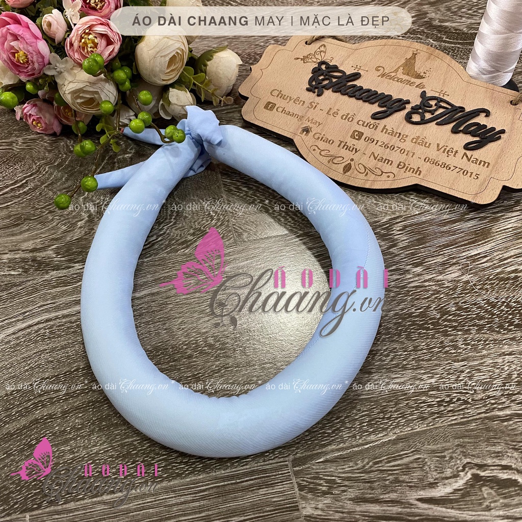 Mấn đội đầu vấn trơn có thể thu nhỏ cho bé phụ kiện áo dài đẹp