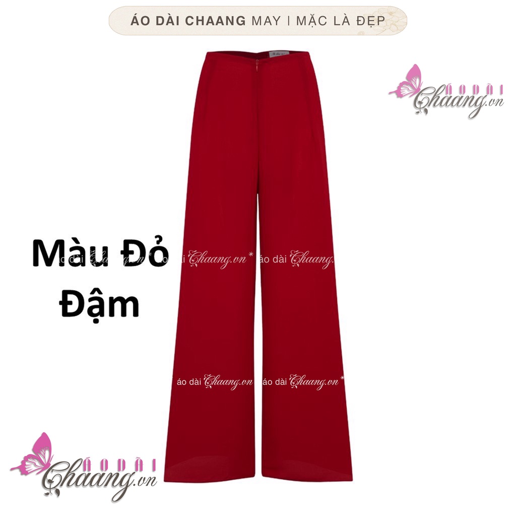 Quần lụa áo dài CHAANG May sẵn mặc áo dài cách tân truyền thống, quần khóa thun dễ mặc