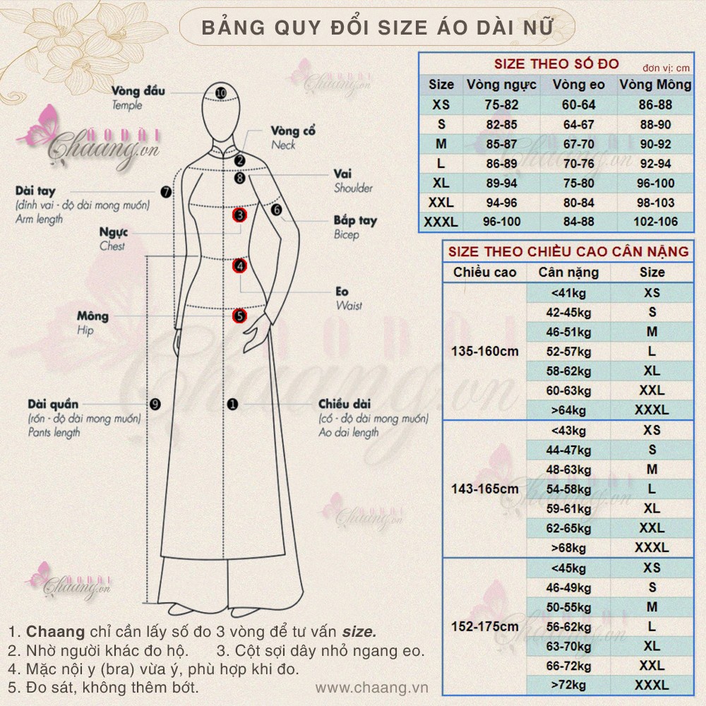 Áo dài lụa tay phồng CHAANG May sẵn áo dài thiết kế tay bồng đẹp, sang trọng