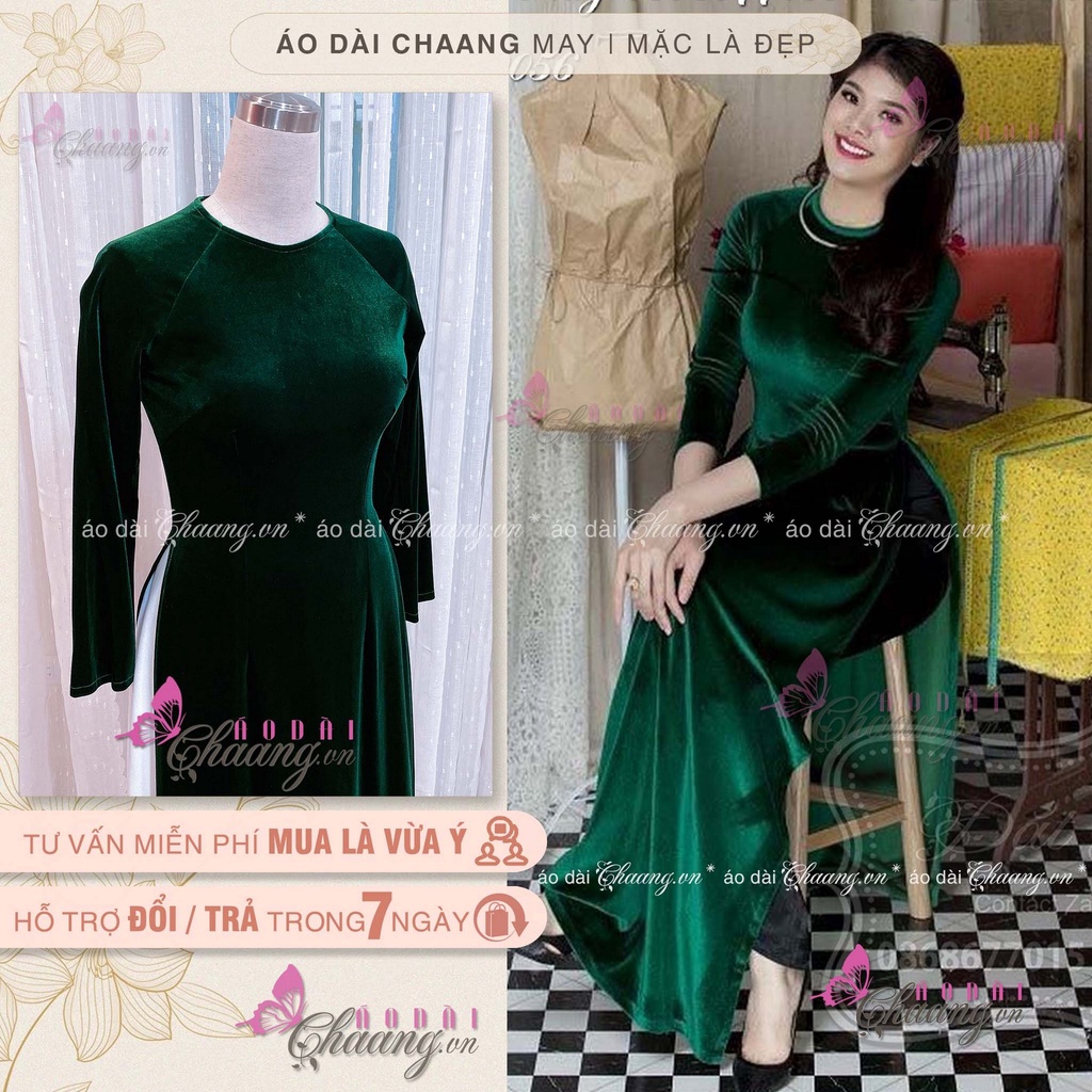 Đầm Xoè Trơn Xanh Rêu Tay Phồng Desi Dress