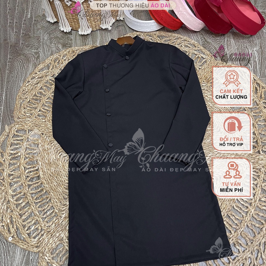 Áo dài nam cách tân form vestton Chaang May sẵn dáng áo truyền thống phù hợp dự tiệc cước lễ tết đẹp ADC135