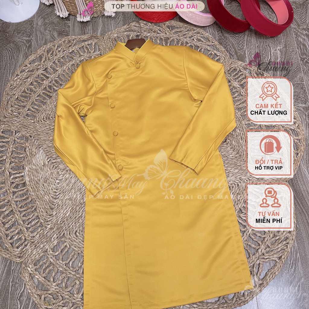 Áo dài nam cách tân form vestton Chaang May sẵn dáng áo truyền thống phù hợp dự tiệc cước lễ tết đẹp ADC135
