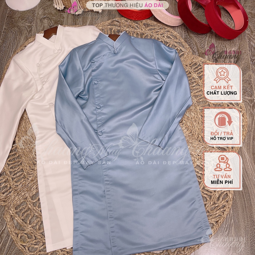 Áo dài nam cách tân form vestton Chaang May sẵn dáng áo truyền thống phù hợp dự tiệc cước lễ tết đẹp ADC135