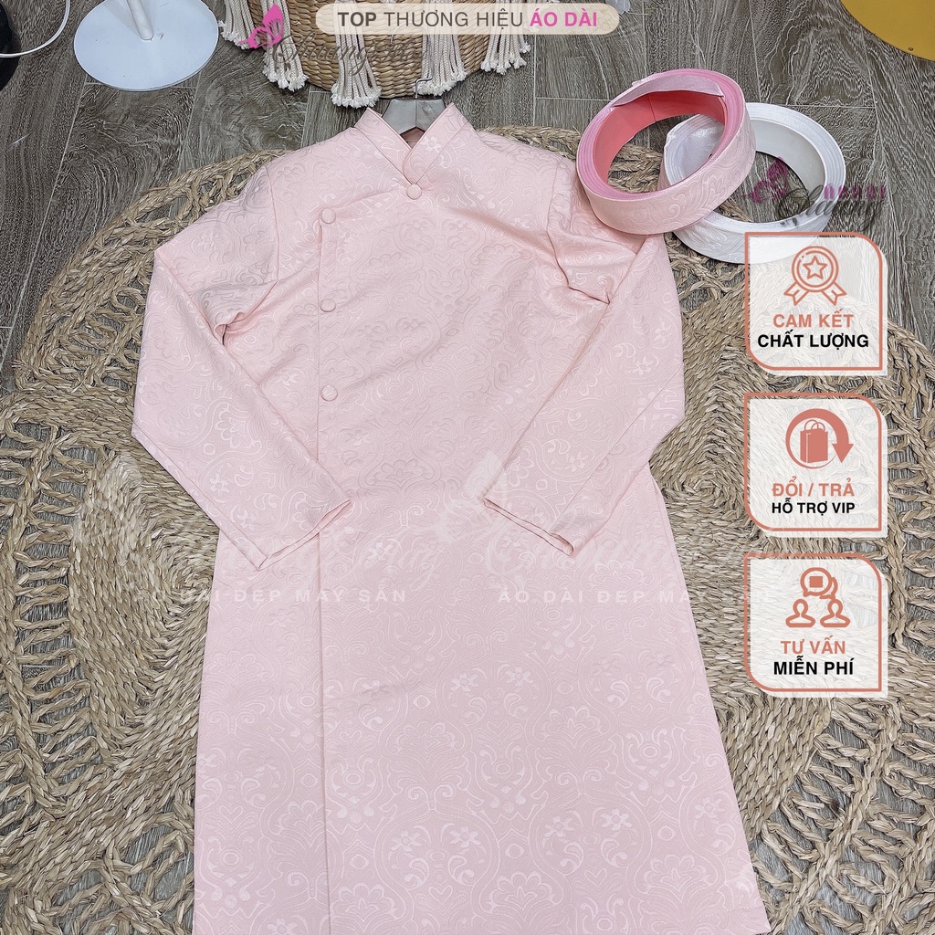 Áo dài nam cách tân vàng truyền thống Chaang May sẵn vải gấm cao cấp dự tiệc cưới biểu diễn lễ tết đẹp ADC130