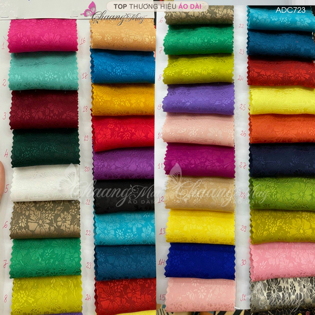 Áo dài gấm cách tân nữ dáng suông xưa Chaang may sẵn áo dài xuông bầu rộng dễ mặc đi chơi dự tiệc cưới lễ tết đẹp ADC755