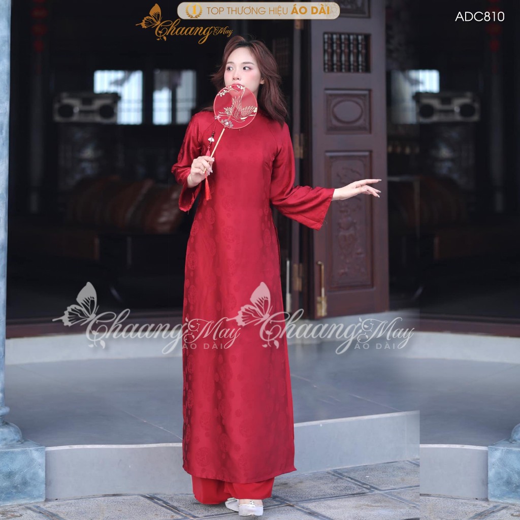 Áo dài cưới cô dâu cổ pháp phục Việt dáng suông xưa truyền thống may sẵn 4 tà dự tiệc cưới hỏi sự kiện lễ tết đẹp ADC810