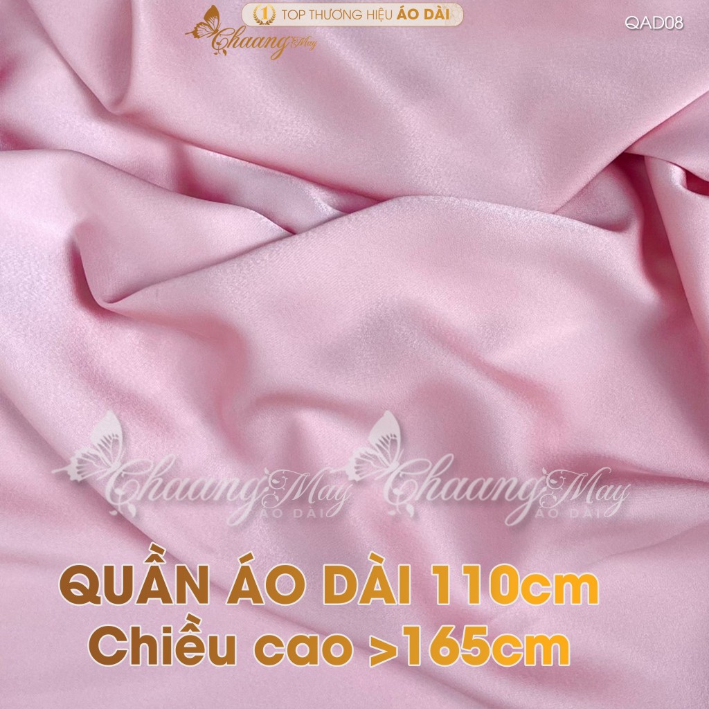 Quần mặc áo dài cách tân nữ truyền thống lụa Ngọc trai 110cm may sẵn suông ống rộng dự tiệc cưới lễ tết đẹp QAD08