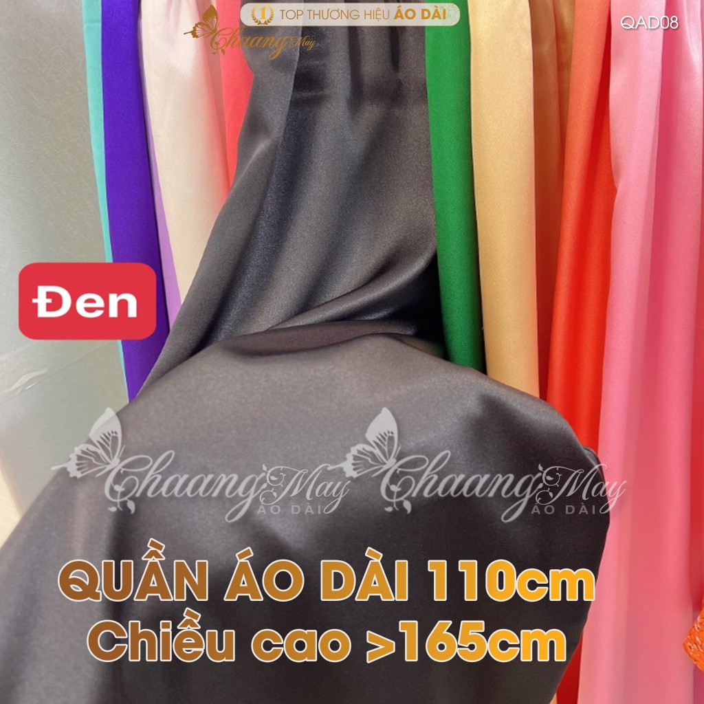 Quần mặc áo dài cách tân nữ truyền thống lụa Ngọc trai 110cm may sẵn suông ống rộng dự tiệc cưới lễ tết đẹp QAD08