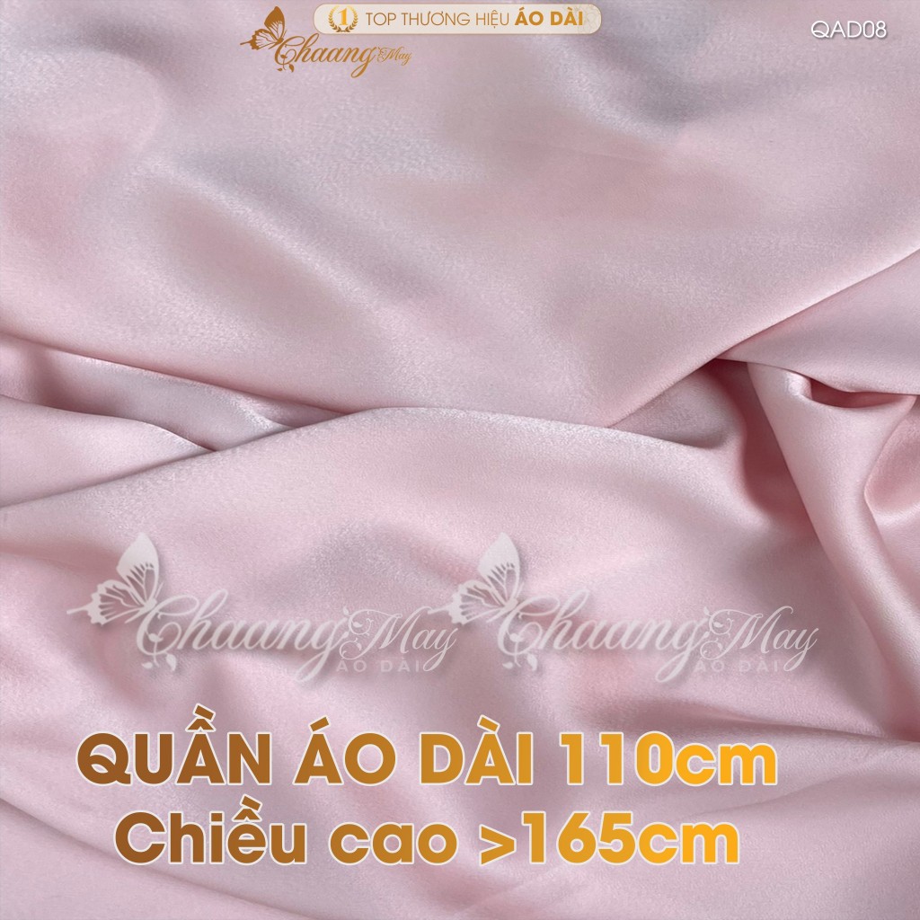Quần mặc áo dài cách tân nữ truyền thống lụa Ngọc trai 110cm may sẵn suông ống rộng dự tiệc cưới lễ tết đẹp QAD08