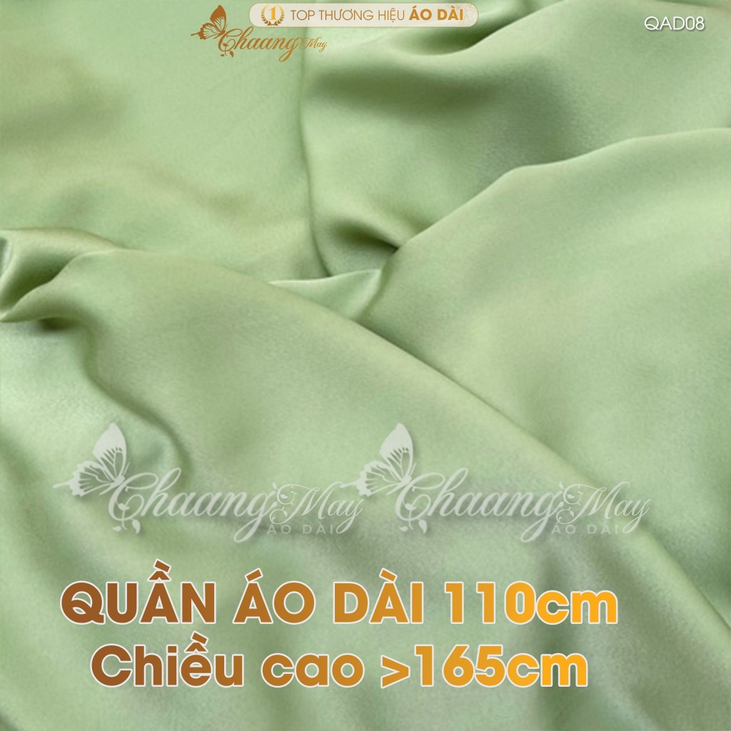 Quần mặc áo dài cách tân nữ truyền thống lụa Ngọc trai 110cm may sẵn suông ống rộng dự tiệc cưới lễ tết đẹp QAD08