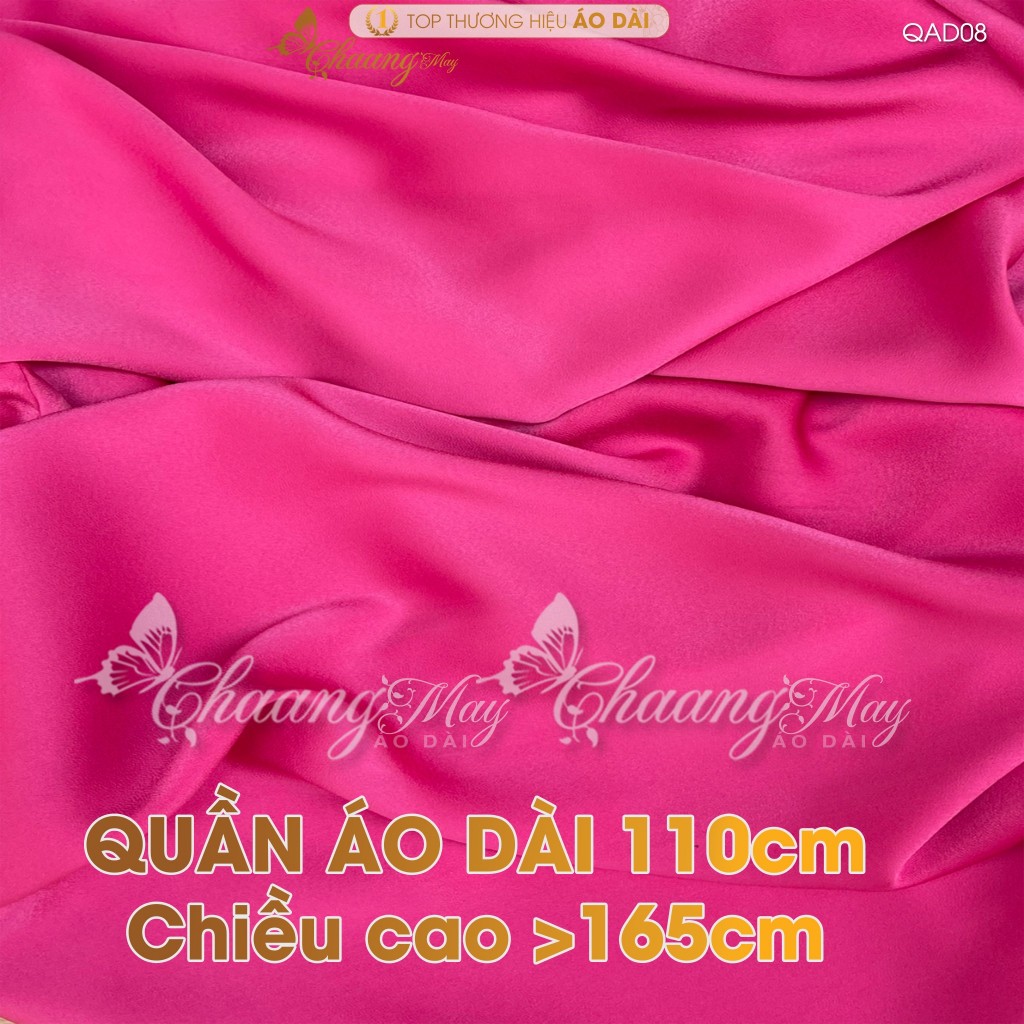 Quần mặc áo dài cách tân nữ truyền thống lụa Ngọc trai 110cm may sẵn suông ống rộng dự tiệc cưới lễ tết đẹp QAD08