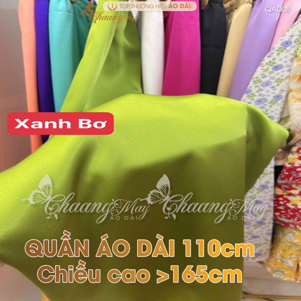 Quần mặc áo dài cách tân nữ truyền thống lụa Ngọc trai 110cm may sẵn suông ống rộng dự tiệc cưới lễ tết đẹp QAD08