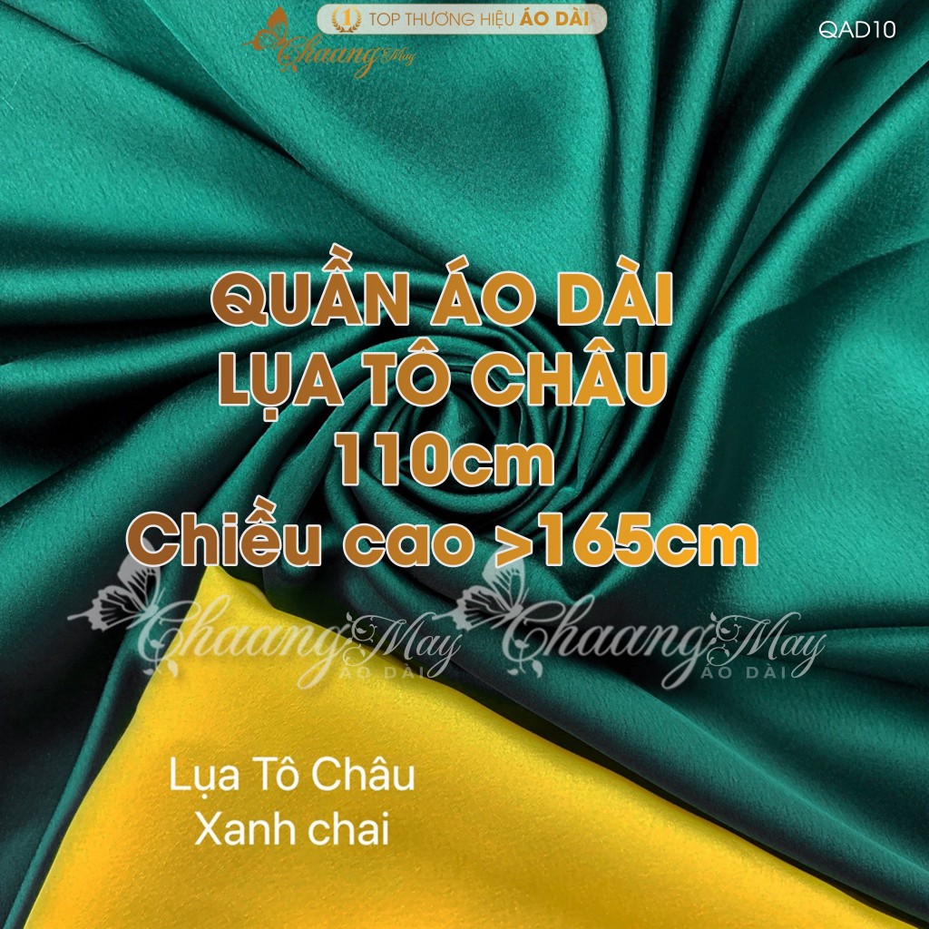 Quần mặc áo dài cách tân nữ truyền thống lụa Tô Châu 110cm may sẵn suông ống rộng dự tiệc cưới lễ tết đẹp QAD10
