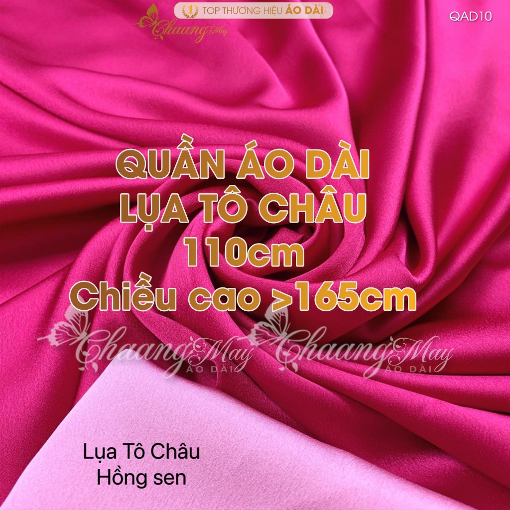 Quần mặc áo dài cách tân nữ truyền thống lụa Tô Châu 110cm may sẵn suông ống rộng dự tiệc cưới lễ tết đẹp QAD10
