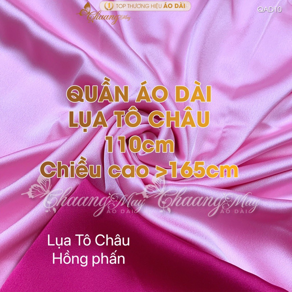Quần mặc áo dài cách tân nữ truyền thống lụa Tô Châu 110cm may sẵn suông ống rộng dự tiệc cưới lễ tết đẹp QAD10