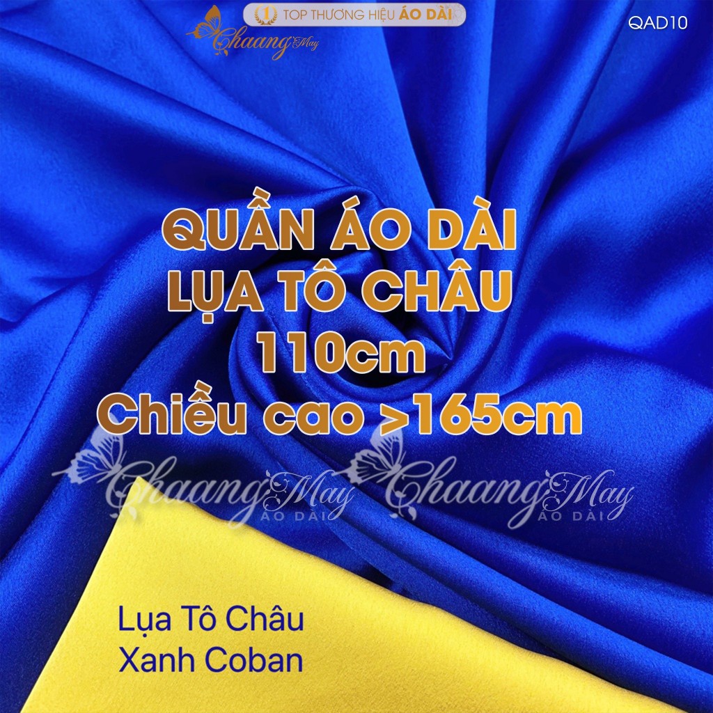 Quần mặc áo dài cách tân nữ truyền thống lụa Tô Châu 110cm may sẵn suông ống rộng dự tiệc cưới lễ tết đẹp QAD10