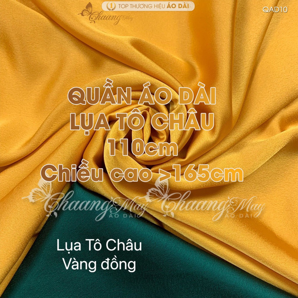Quần mặc áo dài cách tân nữ truyền thống lụa Tô Châu 110cm may sẵn suông ống rộng dự tiệc cưới lễ tết đẹp QAD10