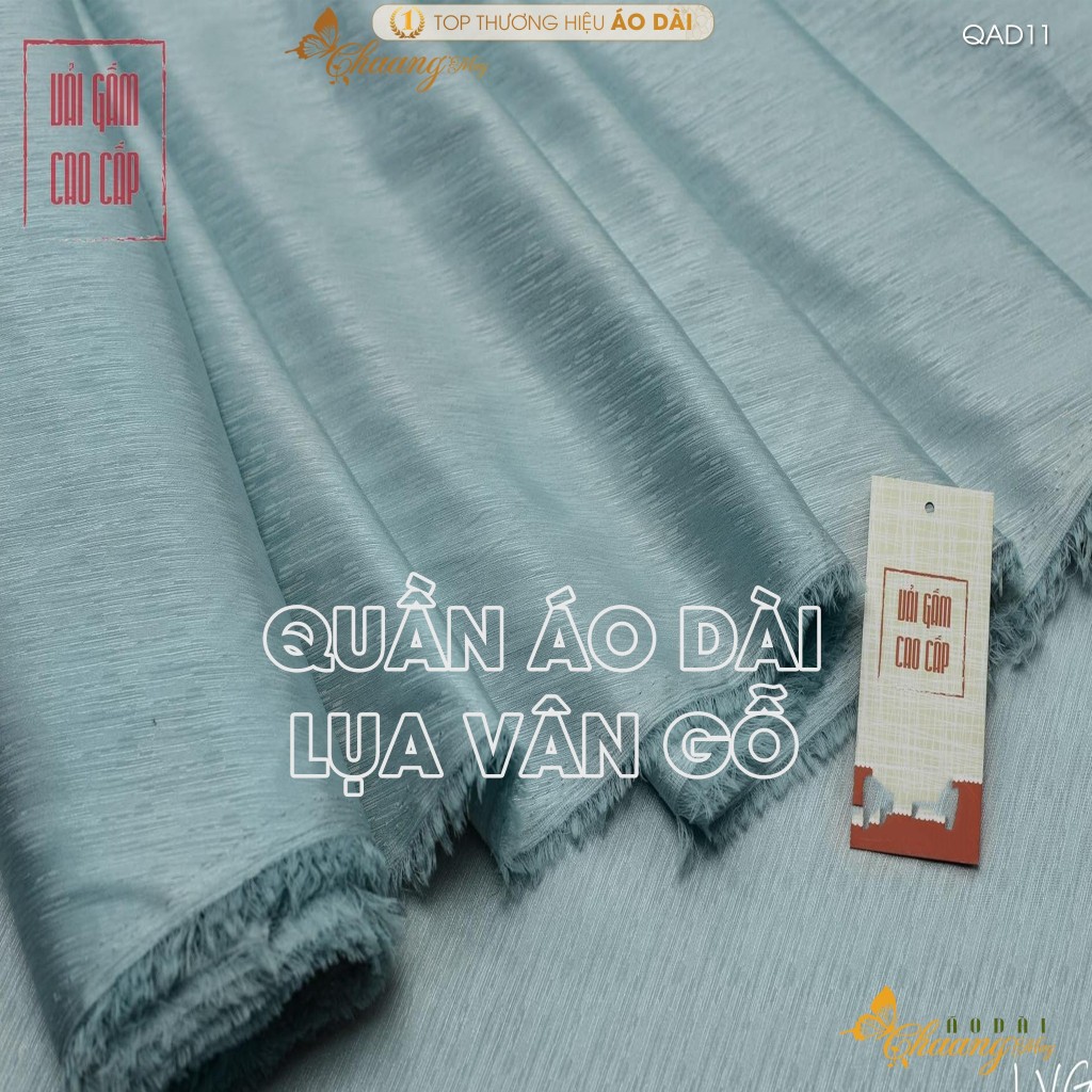 Quần mặc áo dài cách tân nữ truyền thống lụa Vân Gỗ may sẵn suông ống rộng thoáng mềm dự tiệc cưới lễ tết đẹp QAD11