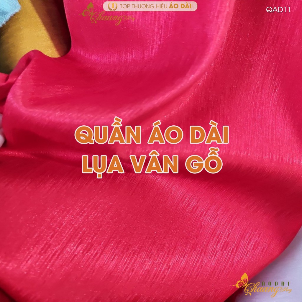 Quần mặc áo dài cách tân nữ truyền thống lụa Vân Gỗ may sẵn suông ống rộng thoáng mềm dự tiệc cưới lễ tết đẹp QAD11