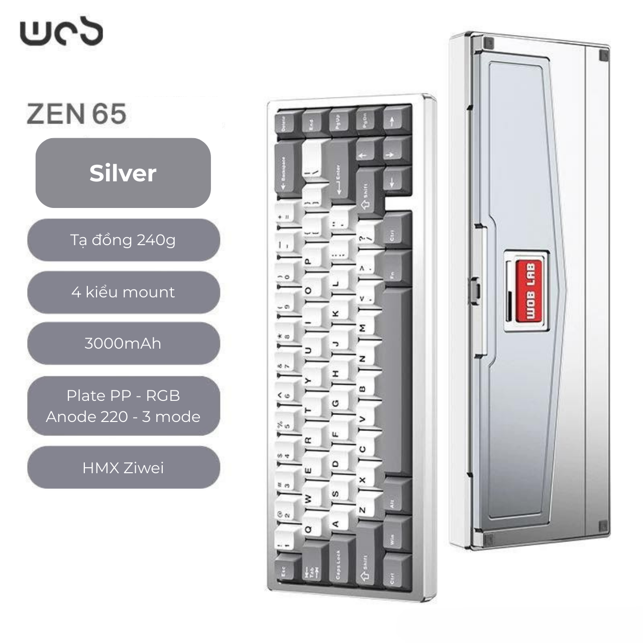 Zen65 Box Zen65 1.6mm - Bàn phím cơ khung nhôm CNC cao cấp 65% | KICAP