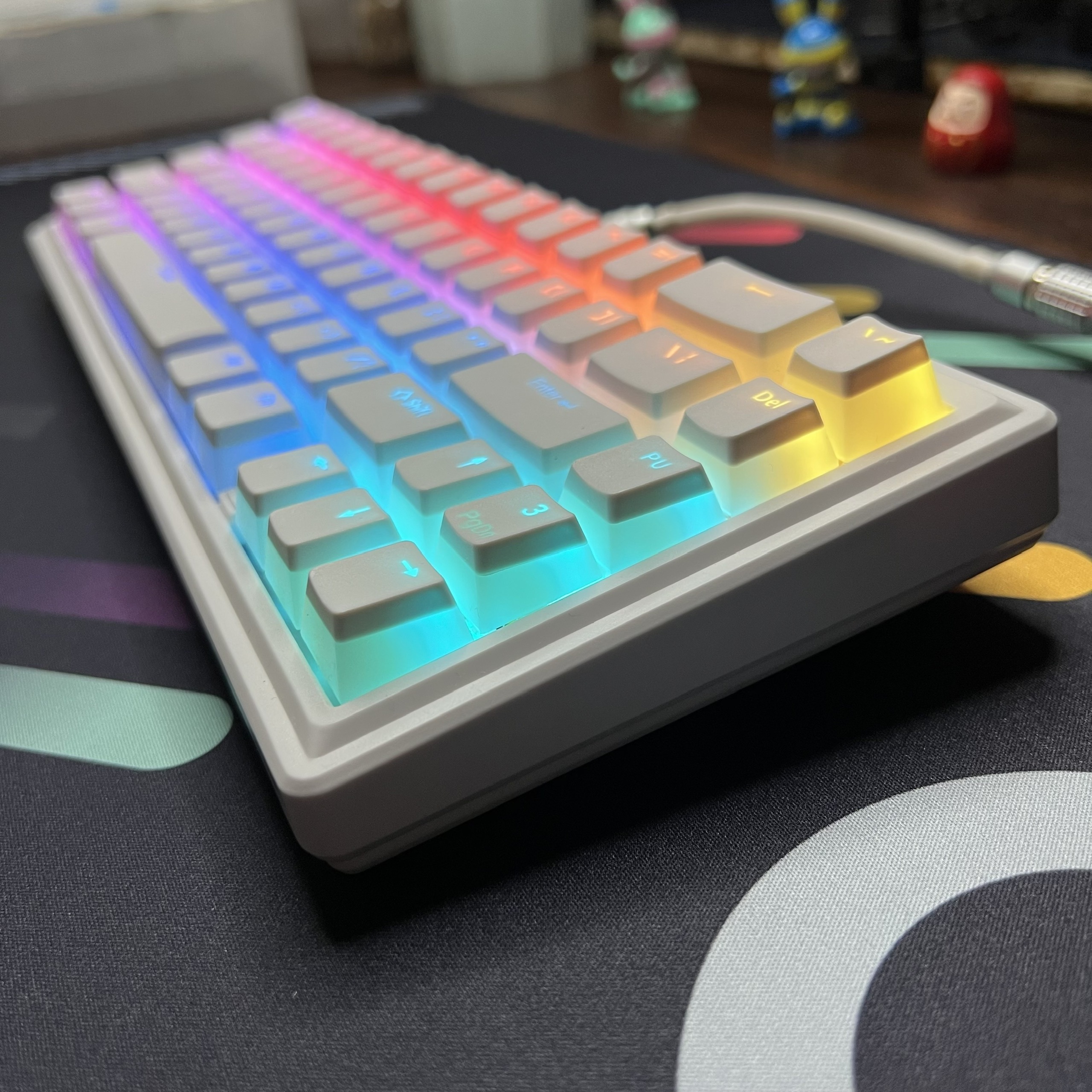 Bộ keycap xuyên led pudding pbt doubleshot | Kicap