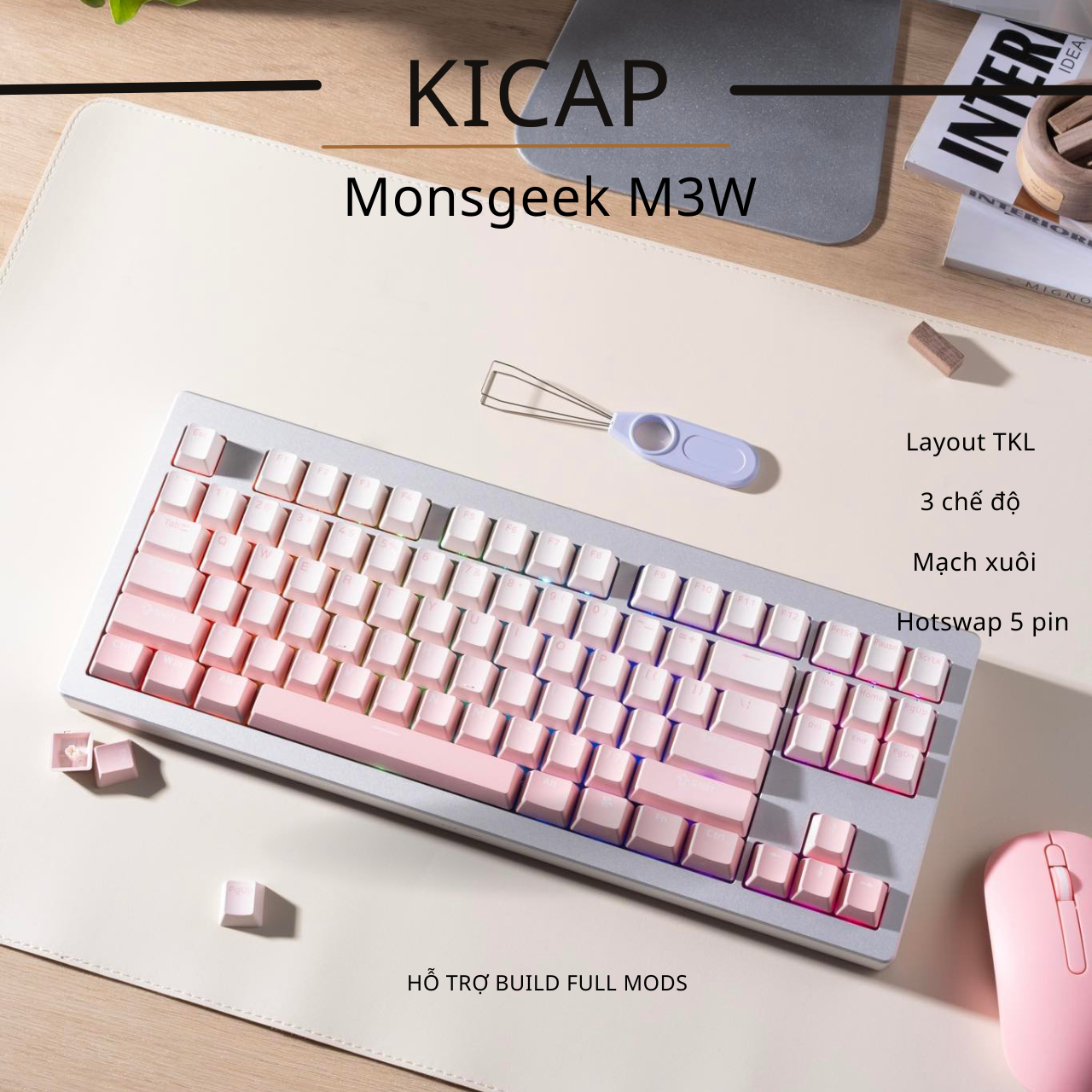 [Hàng sẵn] Bàn phím cơ Monsgeek M3W | Kicap