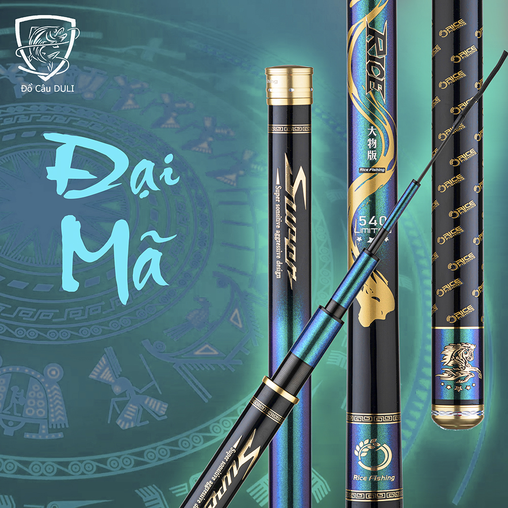 Cần câu đài Đại Mã Rice Fishing CC-19 chuyên săn hàng siêu cứng cáp