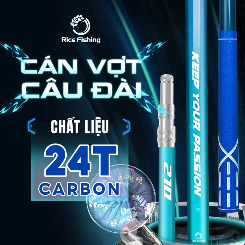 Cán vợt Carbon Rice Fishing KK-60 Phiên bản H & M