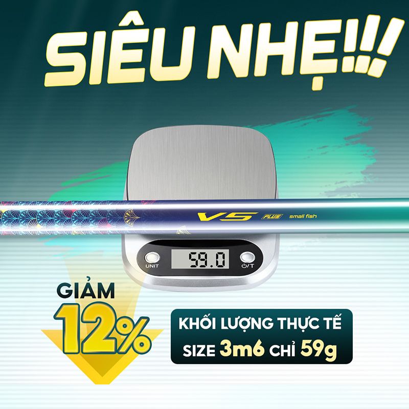 Cần câu V5 Plus Small Fish CC-55 trọng lượng siêu nhẹ