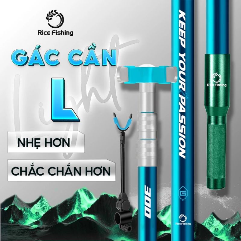Gác Cần Câu Đài KK-59 Rice Fishing Gác Cần L Carbon 24T