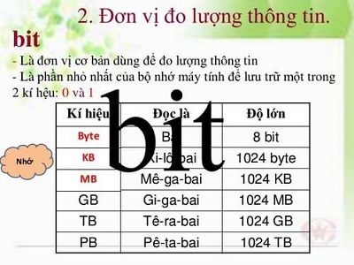 Đơn vị thống kê giám sát thông tin