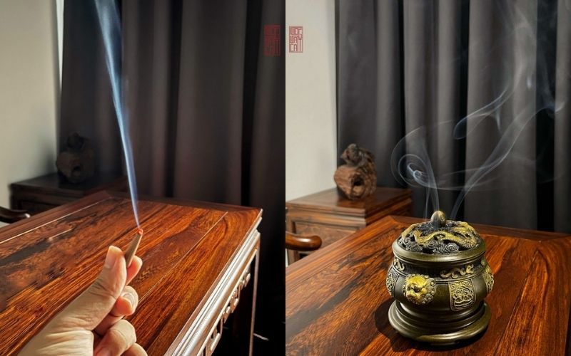 Đốt nhang trầm ngày Tết: Mừng năm mới an khang, hạnh phúc