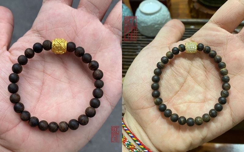 Có nên mix vòng phong thủy trầm hương với charm vàng, bạc không?