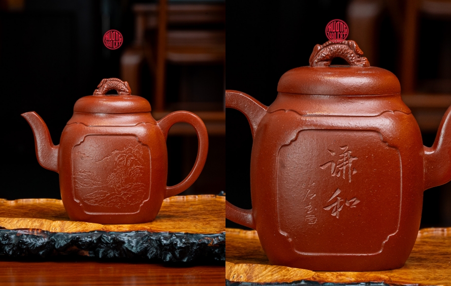 ẤM TRÀ TỬ SA ĐẠI HỒNG BÀO DÁNG THIÊN HỢP ( 250ml )