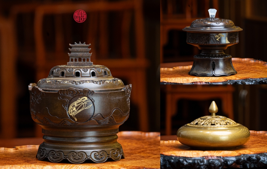 lư đồng xông nhang trầm hương