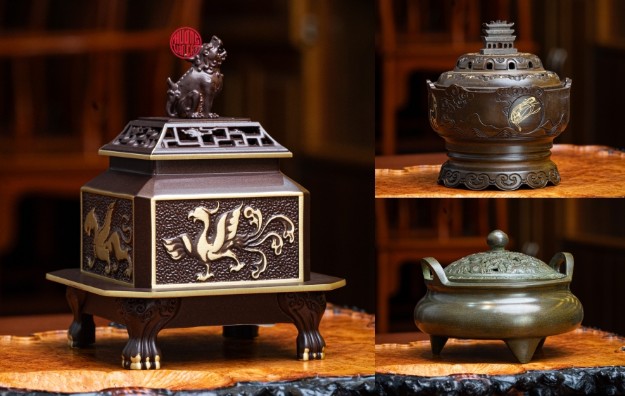 lư đồng xông nhang trầm hương